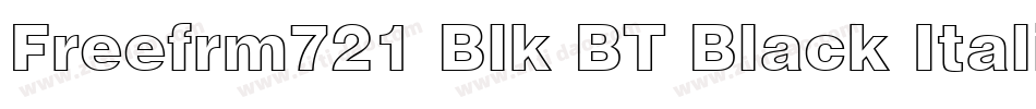 Freefrm721 Blk BT Black Italic字体转换